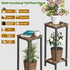 2 Homeiju Plant Stand Indoor, Tier Wood Corner Plant Stand, Modern Square Plant Shelf Flower Stand for Living Room