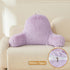 XeGe Fluffy Back Support Pillow Cover for Bed (No Filler), Light Purple Faux Fur Backrest Pillowcase, Lilac Furry