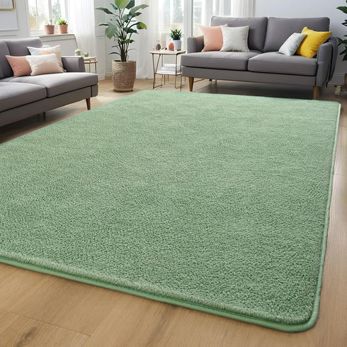 Sage-Green Area Rugs for Bedroom, Living Room, 4x6 Feet Indoor Memory Foam Rug, Modern Washable for Kids Room