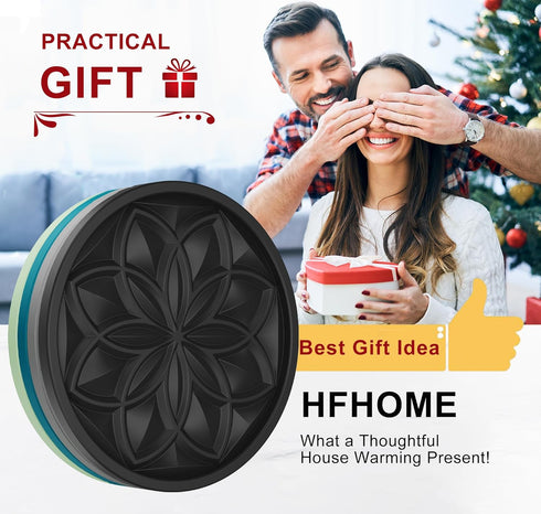 Set 6 HFHOME Silicone Coasters for Drinks - Pcs Cup Mat for Coffee Table, Desk, Bar - Home Decor Tabletop Protection