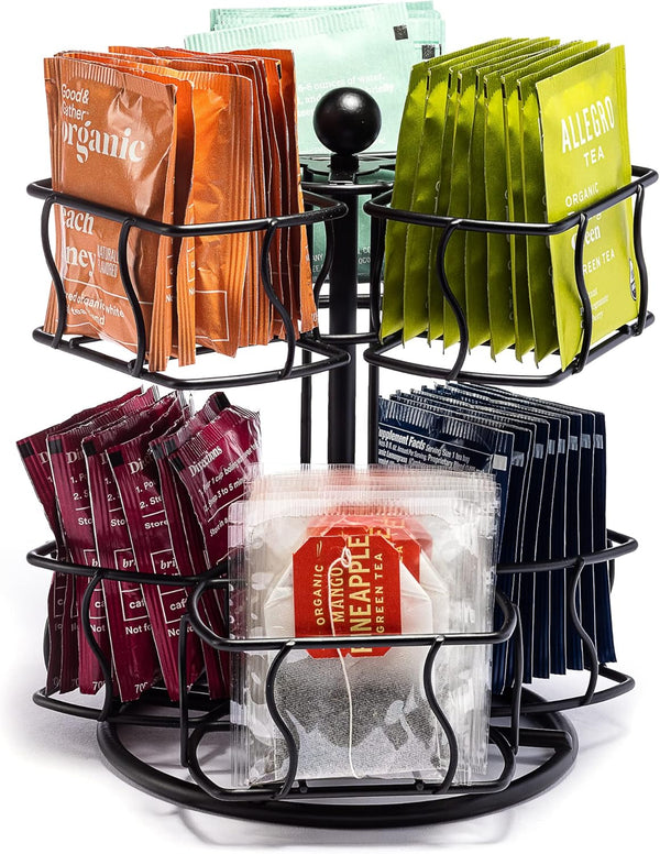 Sorbus Tea Bag Spinning Carousel - Tea Caddy Organizer for Countertop -