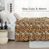 Cozy 50"*60" Bliss Leopard Print Fuzzy Throw Blanket for Couch - Thick Soft Warm Fleece Blankets for Room Decor