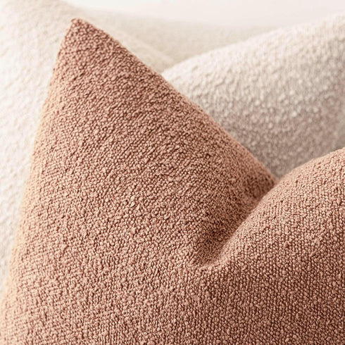 Cozy 22x22 Inch,1PC,Dusty Foindtower Decorative Textured Boucle Throw Pillow Covers Accent Solid Pillow Cases Neutral