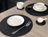 Faux Leather Round Placemats and Coasters, Disko Table Mats and Drink Spills Coasters, Diameter 13'' and 3.9''