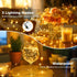 50 Pack 20 3 7ft litogo Yellow Fairy Lights Battery Operated with Timer, LED Modes Twinkle Light, Waterproof Silver