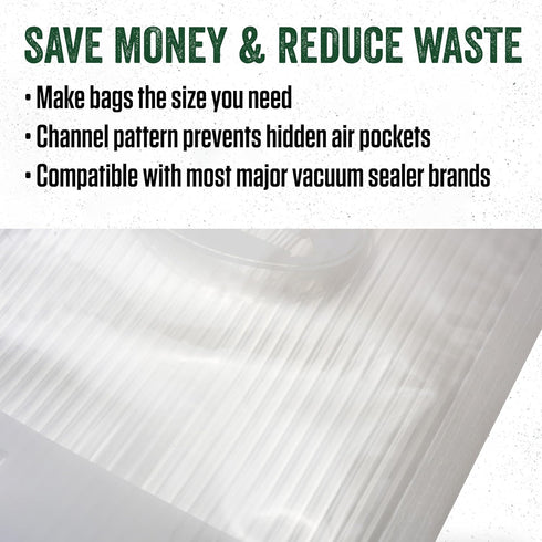 LEM MaxVac Vacuum Bag Rolls, 2-Piece Set, 8" x 20'