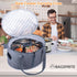 BAGSPRITE Slow Cooker Carrying Case, Compatible with 6-8 Quart Crockpot, Hot Food Tote with Lid Fastener
