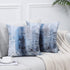 Set of 2 Blue and Grey Abstract Art Pillow Covers, 18 x 18 Inch Decorative Throw Pillows for Living Room Bedroom Sofa