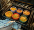 Nonstick Silicone Ramekins 4 oz with Lid, 6-Pack Oven Safe Bowls for Baking, Mini Souffle Dessert Cups