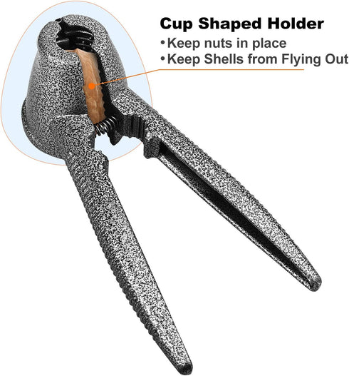 Anwenk Heavy-Duty Nutcracker with Non-Slip Grip for Easy Nut Cracking