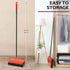 JEHONN Carpet Floor Sweeper Manual with Horsehair, Non Electric Rug Roller Brush for Cleaning Pet Hair, Loose Debris,