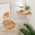 8.5in 1 Pack) Fun Memories Corner Shelf Wall Mount, Solid Oak Wood Floating Corner Shelves with Cable Hole, Rustic