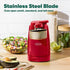 BELLA Multifunctional Electric Can Opener and Knife Sharpener, Red, Stainless Steel Blade, Removable Cutting Lever,