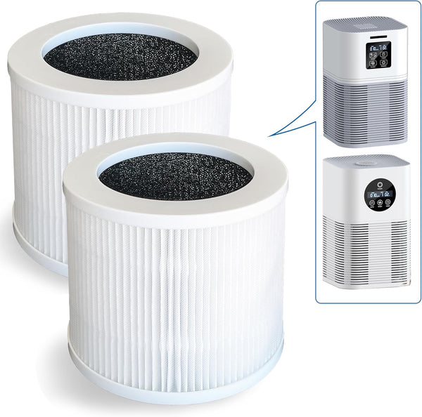 A1 Replacement Filter, Compatible with VEWIOR A1 Air Purifier, 3-in-1 True HEPA Replacement, 2-PACK