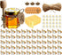 Adabocute Mini Honey Jars with Dipper - Hexagon Honey Pot Set with
