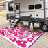 Wonnitar Outdoor Rug 6x9, Waterproof RV Camping Rug, Reversible Plastic Straw Mat for Garden, Beach, and Camp