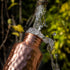 Copper Water Bottle - 34oz Hammered Vintage Design, Handcrafted Ayurvedic Pure Copper Vessel for Drinking Water