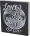 Primitives by Kathy Chalk Art Box Sign, 12 x 13.5-Inches, To The Moon/Back