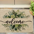 Summer 24x35 Inch Artoid Mode Eucalyptus Floral Leaves Welcome Spring Doormat, Decor Low-Profile Switch Rug Door Mat