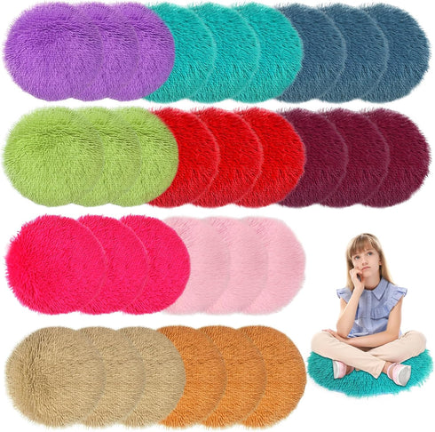30 Pcs Kids Crazy Carpet Circle Seats 16 Inch Round Floor Mat