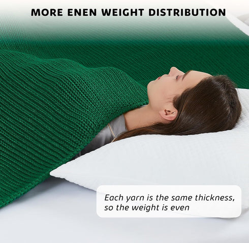 50"x60" 7lbs L'AGRATY Knitted Weighted Blanket - Cooling Chunky Knit Heavy Blanket for Adults Braided Crochet Throw