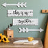 Jetec 4 Pcs Wooden Arrow Wall Decor, Rustic Family Signs for Home Wall Decor, 15 x 4 x 0.2 Inch (White)