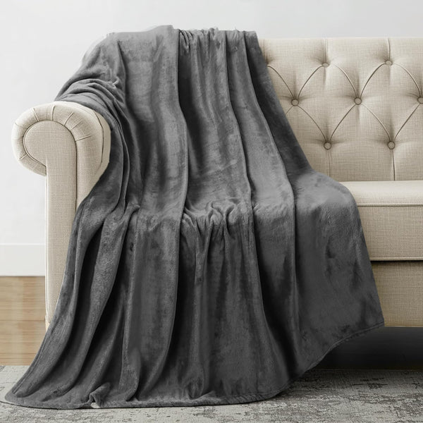 Utopia Bedding Fleece Blanket Throw Size Grey, 300GSM Luxury Soft Microfiber for Couch, Sofa, and Bed (60x50 Inch)
