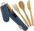 To-Go Ware Bamboo Travel Utensils, Utensil Set with Carrying Case, Indigo