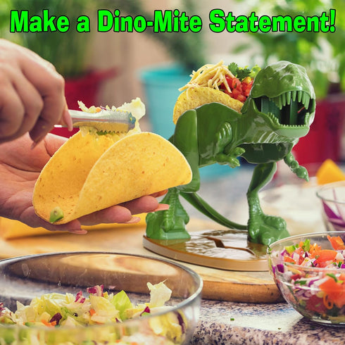 Funwares Original Tacosaurus Dinosaur Taco Holder, Fun Practical Gift, Holds 2 Tacos