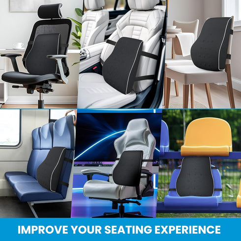 Lumbar Support Pillow for Office Chair, Office Home Essentials,Gifts for Mom,Dad, Back Support Pillow for Car, Chair