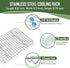 9 Inch Baking Tray Pan & Cooling Rack Set, Joyfair Stainless Steel Toaster Oven Pan with Grid Rack for Cookies, Meats
