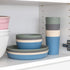 WeeSprout Bamboo Kids Bowls, Set of Four 10 oz Kid-Sized Bowls, Dishwasher Safe (Blue, Green, Gray, Beige)