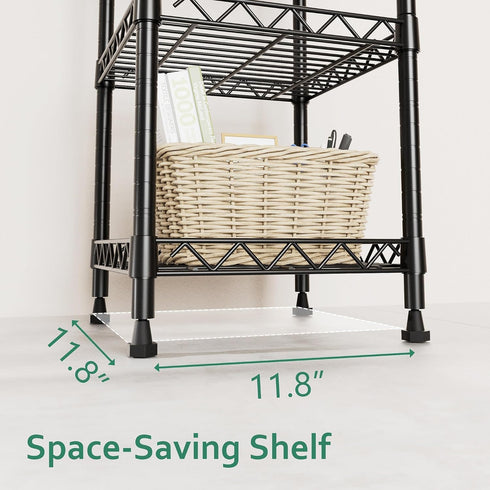 5 11.8 11.8 50 (5-Tier, GIOTORENT Tier Standing Shelving Metal Units, Adjustable Height Wire Shelf Display Rack