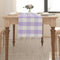 NATUS WEAVER Lilac & White 2 Side Buffalo Check Farmhouse Table Runner for Family