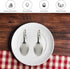 Hemoton 6pcs Bent Spoon Set, Curved Handle Stainless Steel Salad, Serving, Canape, Buffet Spoons