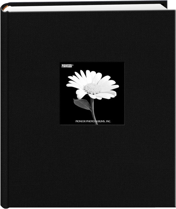 Fabric Frame Cover Photo Album, 200 Pockets for 5x7 Photos, Deep Black