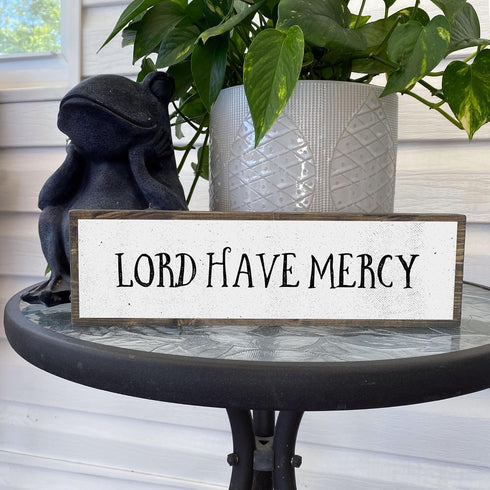Wood & Metal Southern Sign, Weatherproof Indoor Outdoor Wall Decor, Rustic Charm with "Lord Have Mercy"