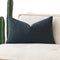 MIULEE Textured Boucle Throw Pillow Cover Navy Blue Accent Solid Lumbar Pillow