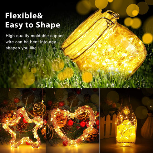 1 Pack (16ft./5M,Warm Ariceleo USB LED Fairy String Light, Copper Wire Fairy Lights for Indoor, Bedroom Festival