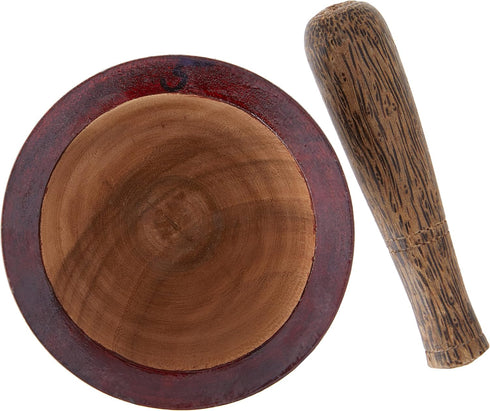 Thai Mortar Pestle Grinding Cookware, 5 inch, Thai Food Menu Recipe Kitchen Tool
