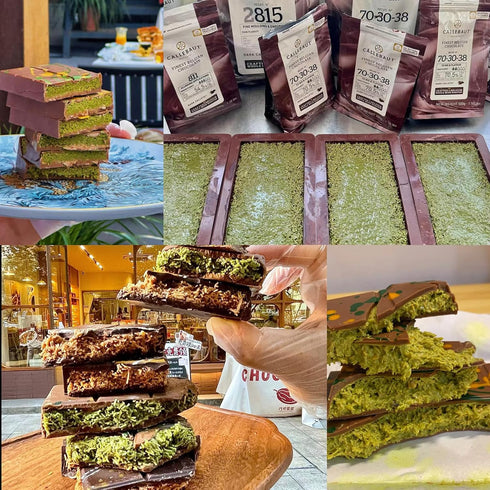 Hushiseek Molds,1 Inch 2PCS Dubai Chocolate Bar Deep Large and Thick Silicone Chocolate Molds Big Chocolate Candy Bar