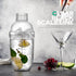 Homestia Plastic Cocktail Shaker with Scale and Jigger Set - 18 oz - Clear Plastic Drink Mixer Bartender Kit