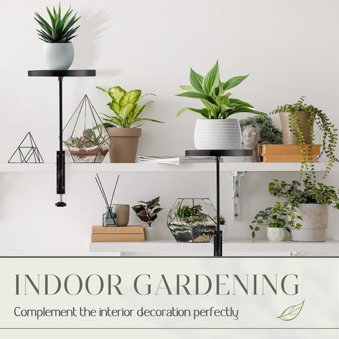 2 5.7''D 12.4''H Teenyyou Pcs Window Sill Plant Shelf x Adjustable Window Shelf Windowsill Clamp Tray for Indoor Plants