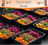 Mr Miracle Meal Prep Containers with Lids, 50 Pack, 38 Oz Leakproof Disposable Food Containers