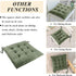 2 Set Rocking Chair Cushions Indoor Velvet Chair Pads High Back and Seat Cushion Piece Green