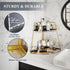 NiHome 2-Tier Acrylic Corner Organizer for Bathroom, Kitchen, Bedroom - Sturdy Makeup Organizer for Vanity Storage