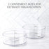 Oizeir (2-Pack) 360 Counter Lazy Susan Turntable - Clear Acrylic, Rotates Degrees, Easily Organize Your Fridge, Cabinet