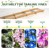 10 Pack, 16 Inches S2 Bamboo Trellis Natural Bamboo Plant Ladder Stakes, Fan-Shaped Plant Support Stand for Orchid
