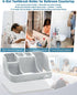 6 Countertop Electric Toothbrush Holder with Instant-Dry & Slots | Upgrade Heavy-Duty Large Organizer with Cable Holes