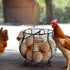 LINCOUNTRY. Countertop Farmhouse Wire Egg Baskets for Gathering Fresh Egg With Handle, Round Metal Chicken Egg